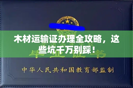全国木材运输证办理全攻略,这些坑千万别踩!